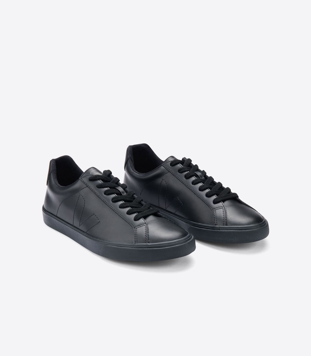 Veja Trainers Mens Black - Esplar Leather - CGJY-28370